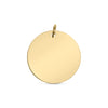 Gold Blank Stainless Steel Round Pendant / SBB0046