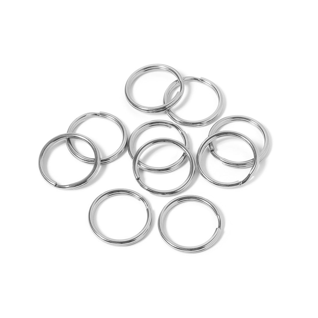 10 Pack - Stainless Steel Key Ring / SBB0048