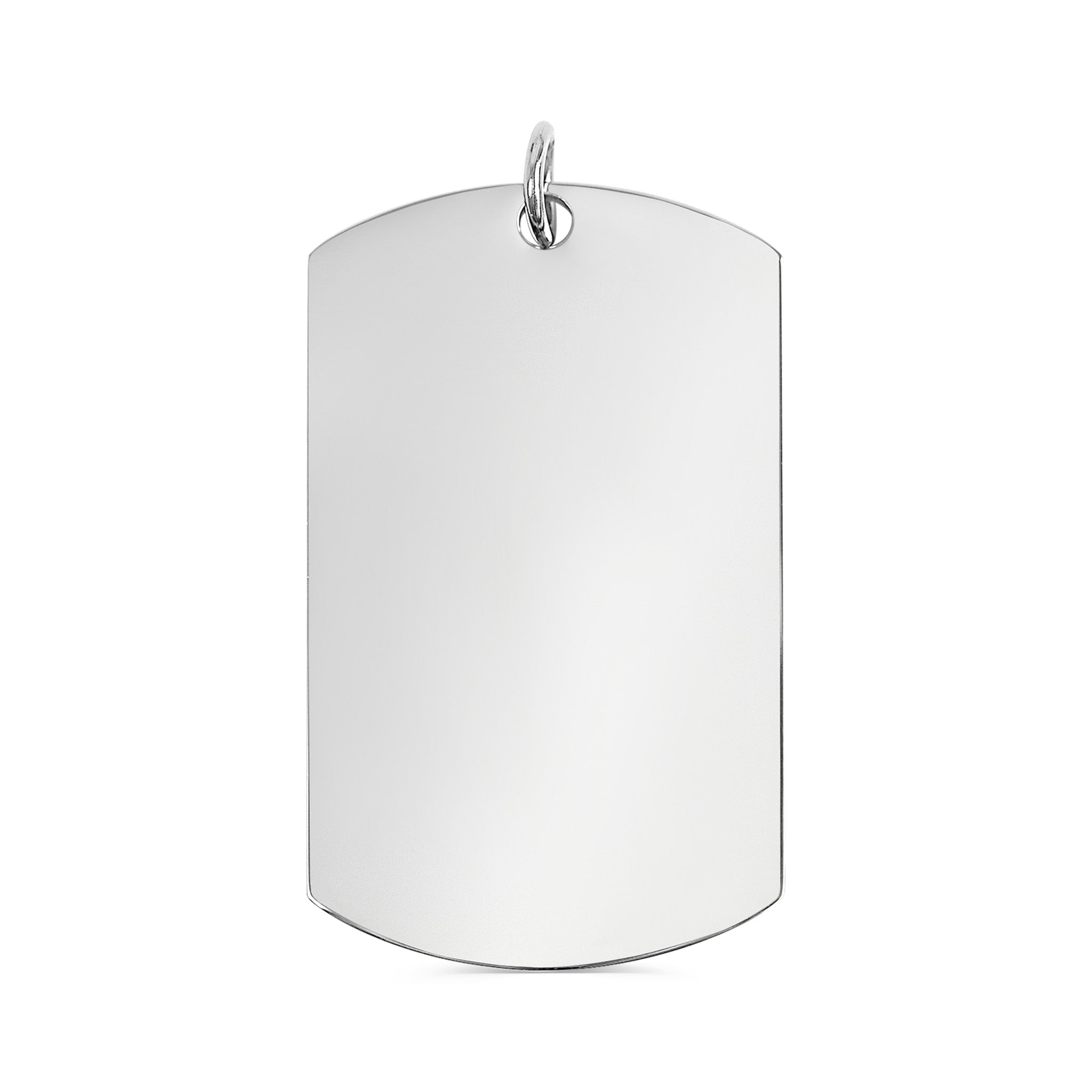 Stainless Steel Blank Polished Dog Tag Pendant / SBB0093