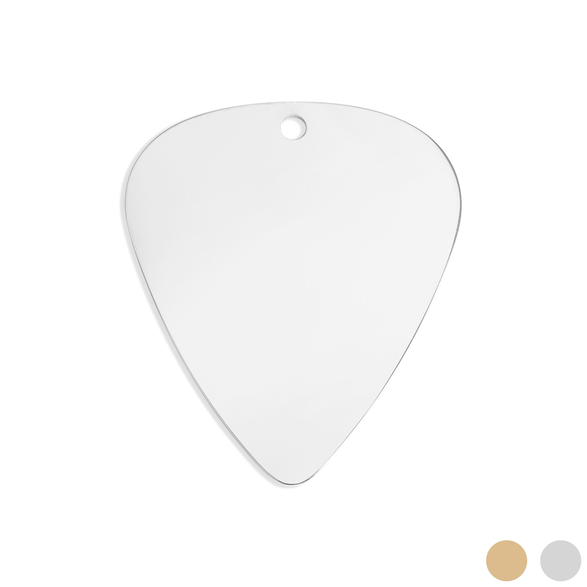 18K Gold PVD Blank Stainless Steel Guitar Pick Pendant / SBB0103