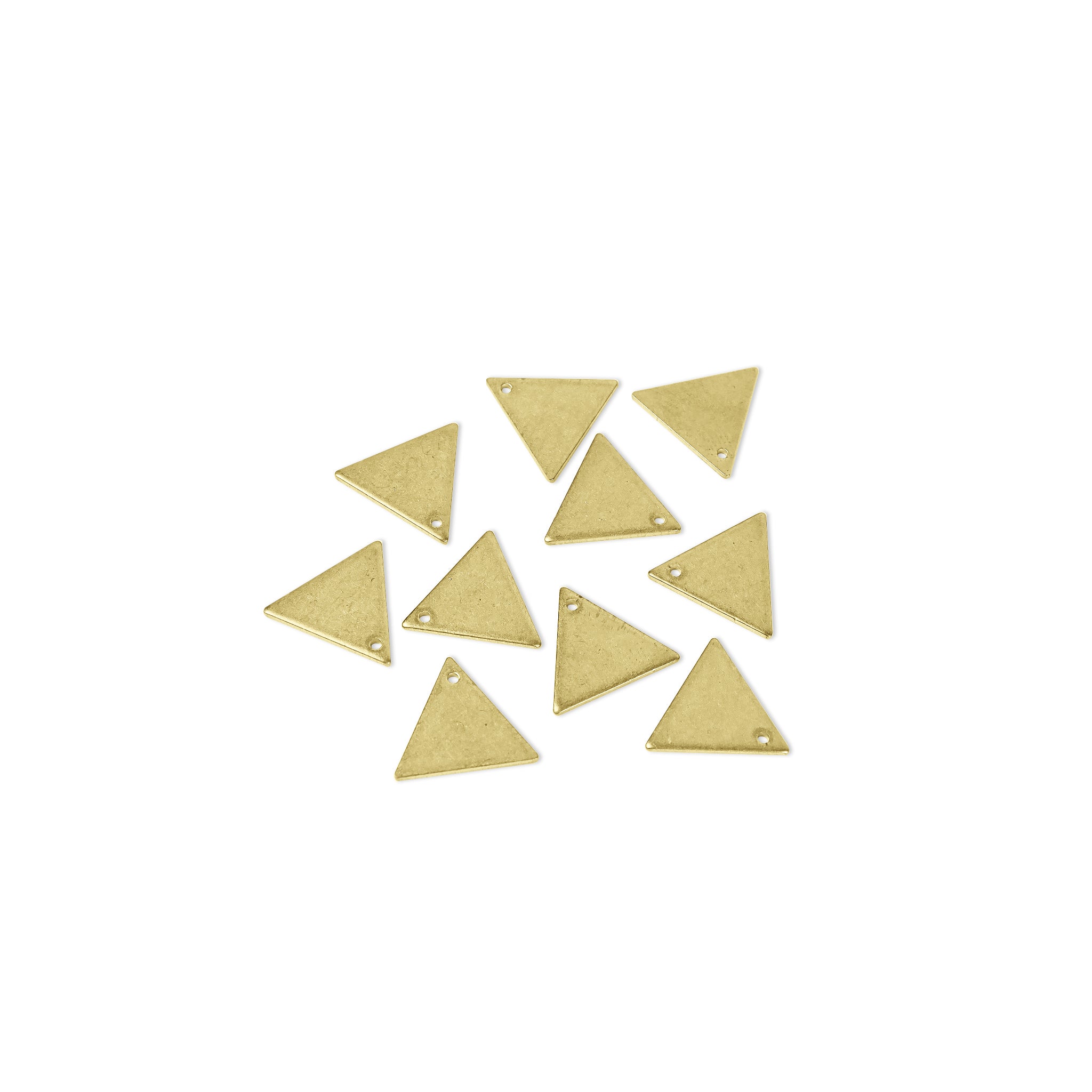 10 Pack - Brass Blank Triangle Pendant / SBB0218