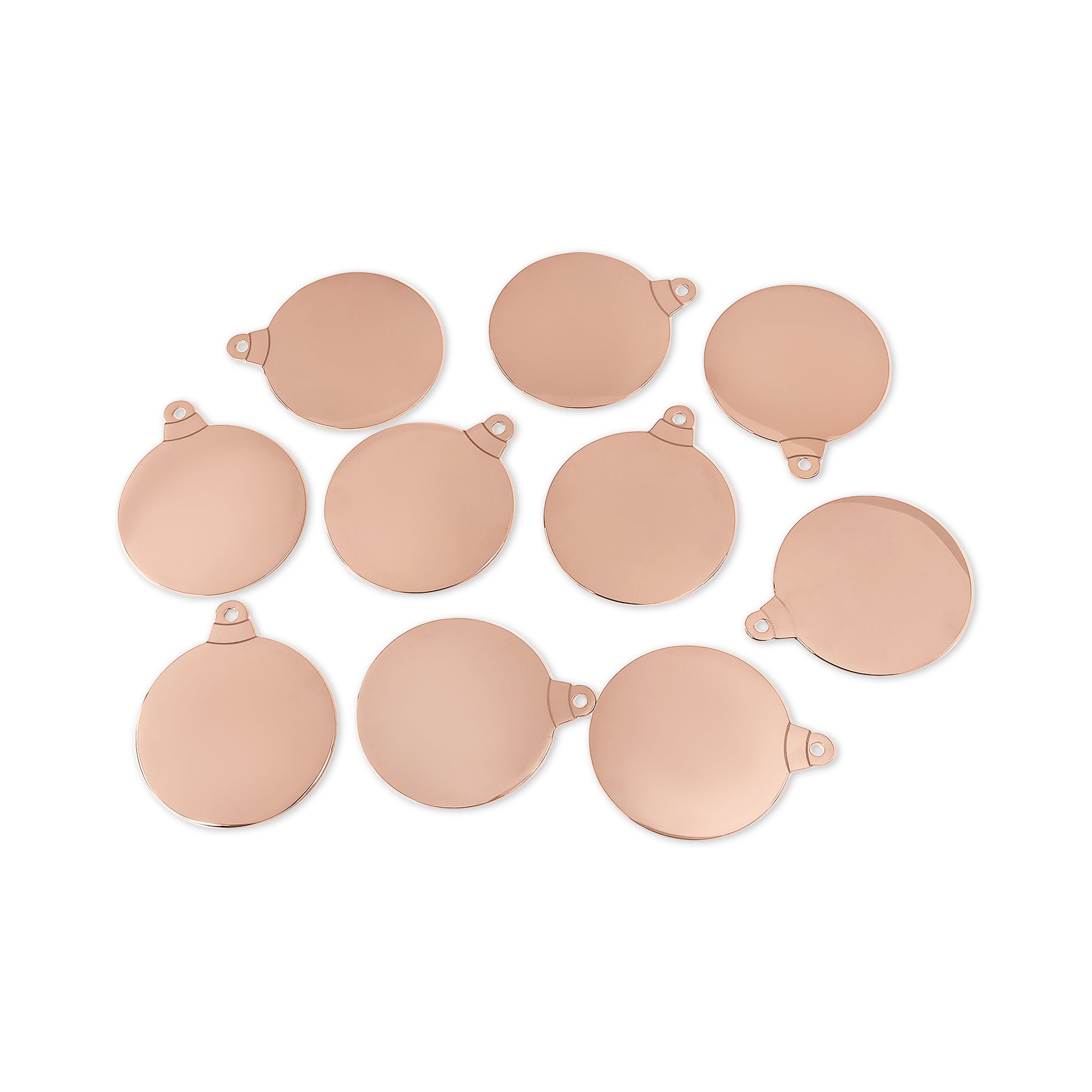 10 Pack - Rose rostfritt stål Blank Christmas Bauble Globe Ornament / SBB0255