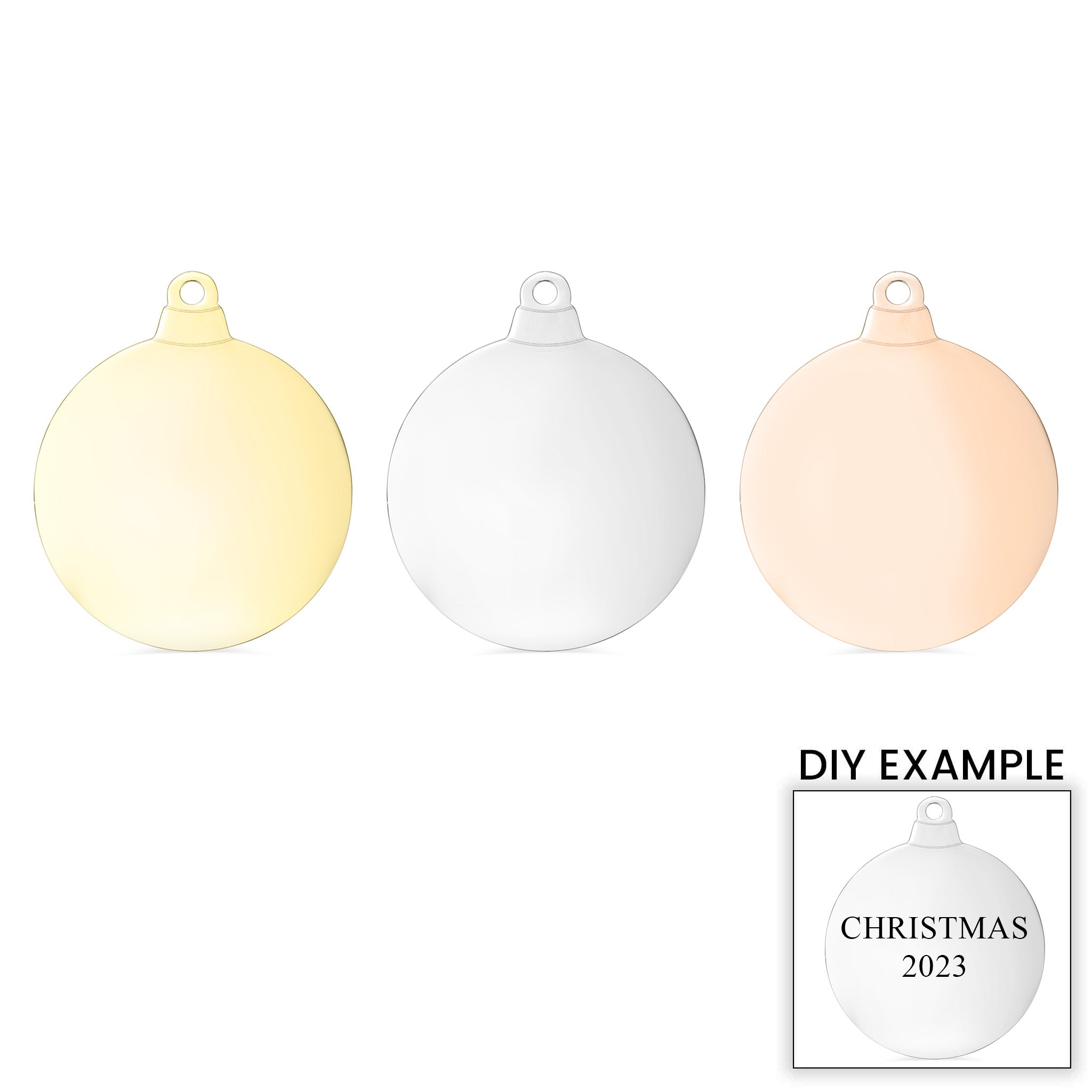 Stainless Steel Blank Christmas Bauble Globe Ornament / SBB0255