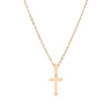 18K PVD Coated Stainless Steel Engravable Cross Pendant Necklace / SBB0286