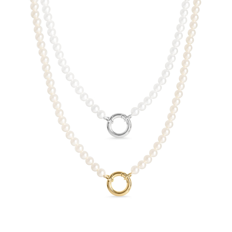 Pearl Starter Necklace, 3 Akoya 6MM Pearls, 16 Inches, 14K Yellow Gold –  Fortunoff Fine Jewelry