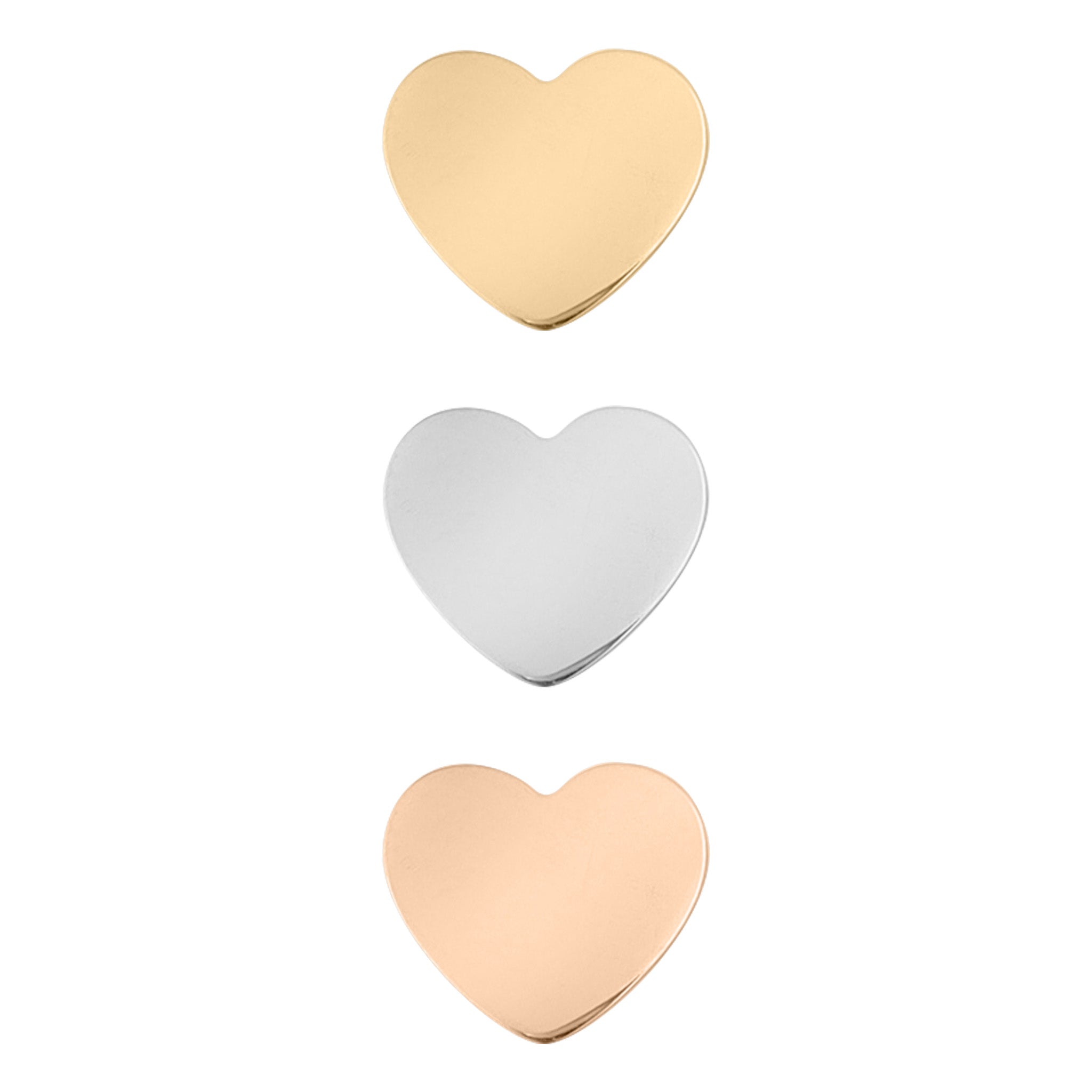 18k PVD -belagd rostfritt stål Mini Heart Bead Pendant / SBB0346