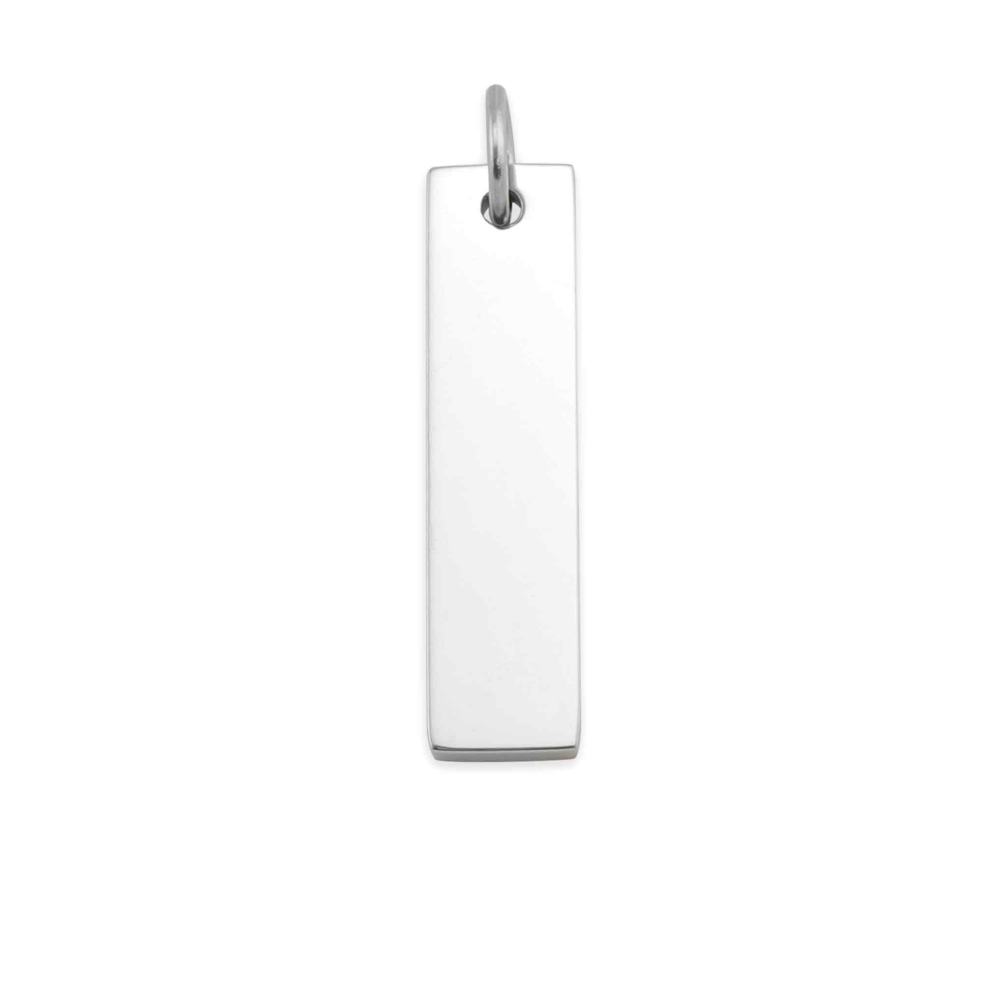 10 Pack - polerat rostfritt stål vertikalt bar stort hänge / SBB0104