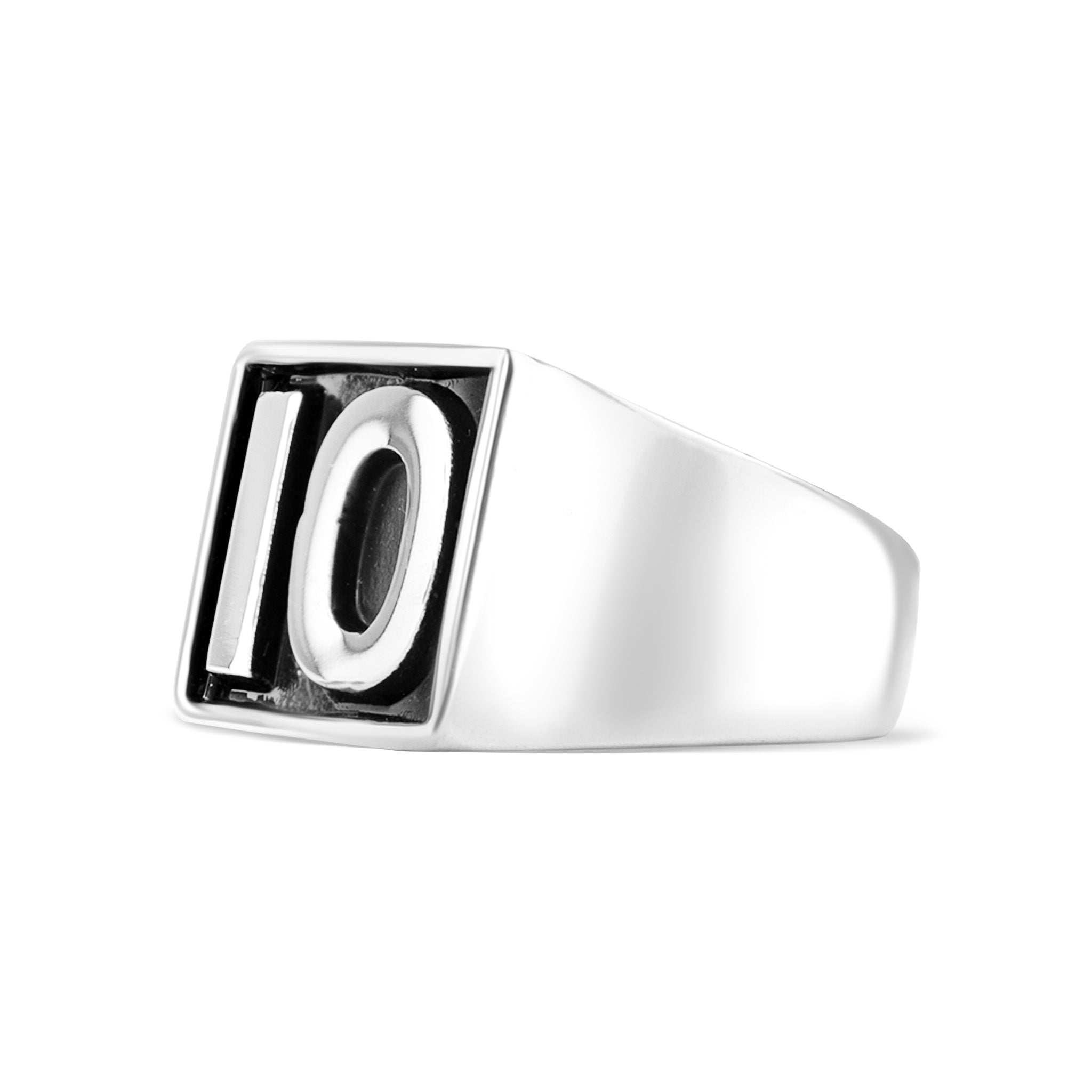 Stainless Steel Iron Order "IO" Insignia Signet Ring / SCR4123