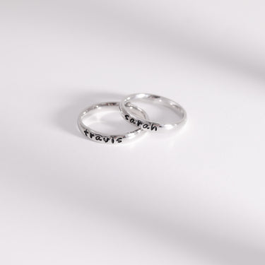 Highly Polished Rounded Stainless Steel Blank Ring Lifestyle Custom Engraved