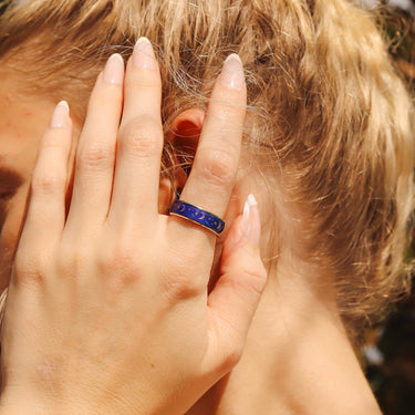 Mood Band With Stars And Moons Stainless Steel Ring Lifestyle