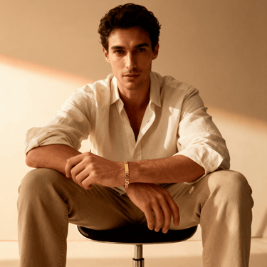 men's stainless steel blank bracelet