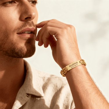 men's stainless steel blank bracelet