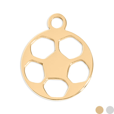 18k Gold PVD Rostfritt stål Soccer Ball Charm / PDL0153
