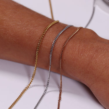2 mm 18k Gold PVD en acier inoxydable Couper en diamant Couper chaîne de bijoux permanente par le pied/SPL1004