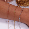 3mm Stainless Steel Beaded Satellite Permanent Jewelry Chain By The Foot / SPL1007
