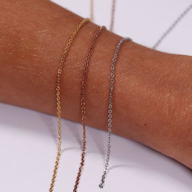 2 mm 18k Gold PVD en acier inoxydable boucle ovale chaîne de bijoux permanente par le pied/SPL1009
