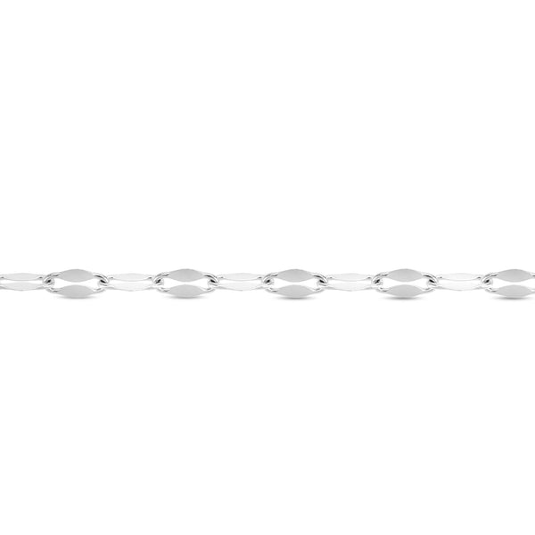 2mm Stainless Steel Lip Permanent Jewelry Chain By The Foot / SPL1011