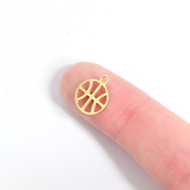 18k Gold PVD Rostfritt stål basket charm / PDL0152