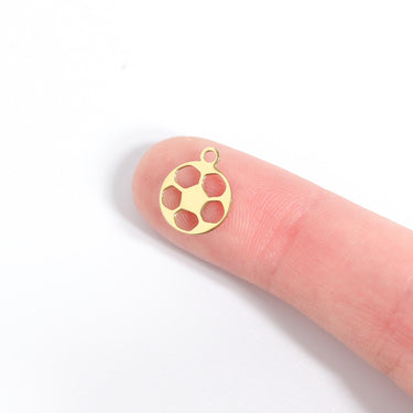 18k Gold PVD Rostfritt stål Soccer Ball Charm / PDL0153