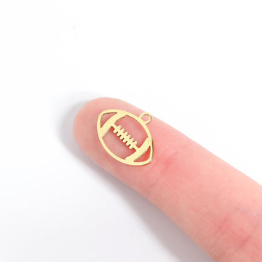 18k Gold PVD Rostfritt stål Fotboll Charm / PDL0155
