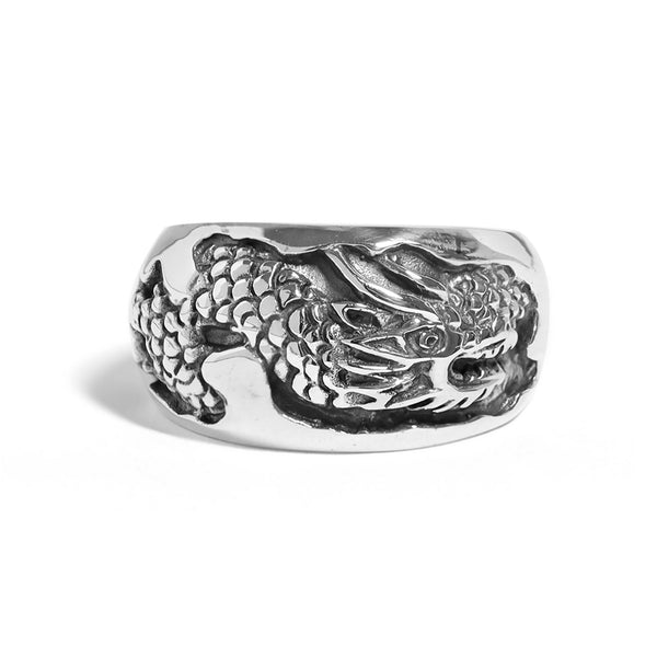 Sterling Silver Dragon Band Ring / SSR0158