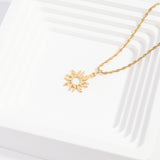 sunburst charm on a chain
