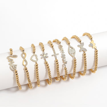 Butterfly Metal Beaded Stretch Bracelet Lifestyle