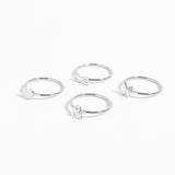 Stainless Steel Symbol Stacking Rings