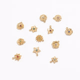 18K Gold PVD Stainless Steel Vertical 3D Birth Flower Charm