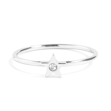 CZ Stone Star Symbol Ring