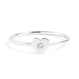 CZ Stone Heart Symbol Ring