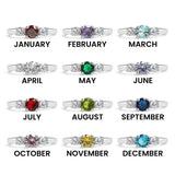 CZ Accent Stones Polished Birthstone Ring Group