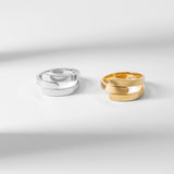 Stainless Steel Blank Engravable 3 Name Wrap Ring Lifestyle