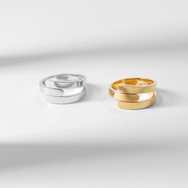 Stainless Steel Blank Engravable 3 Name Wrap Ring Lifestyle
