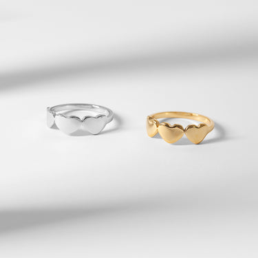 Stainless Steel Blank Engravable 3 Heart Ring Lifestyle