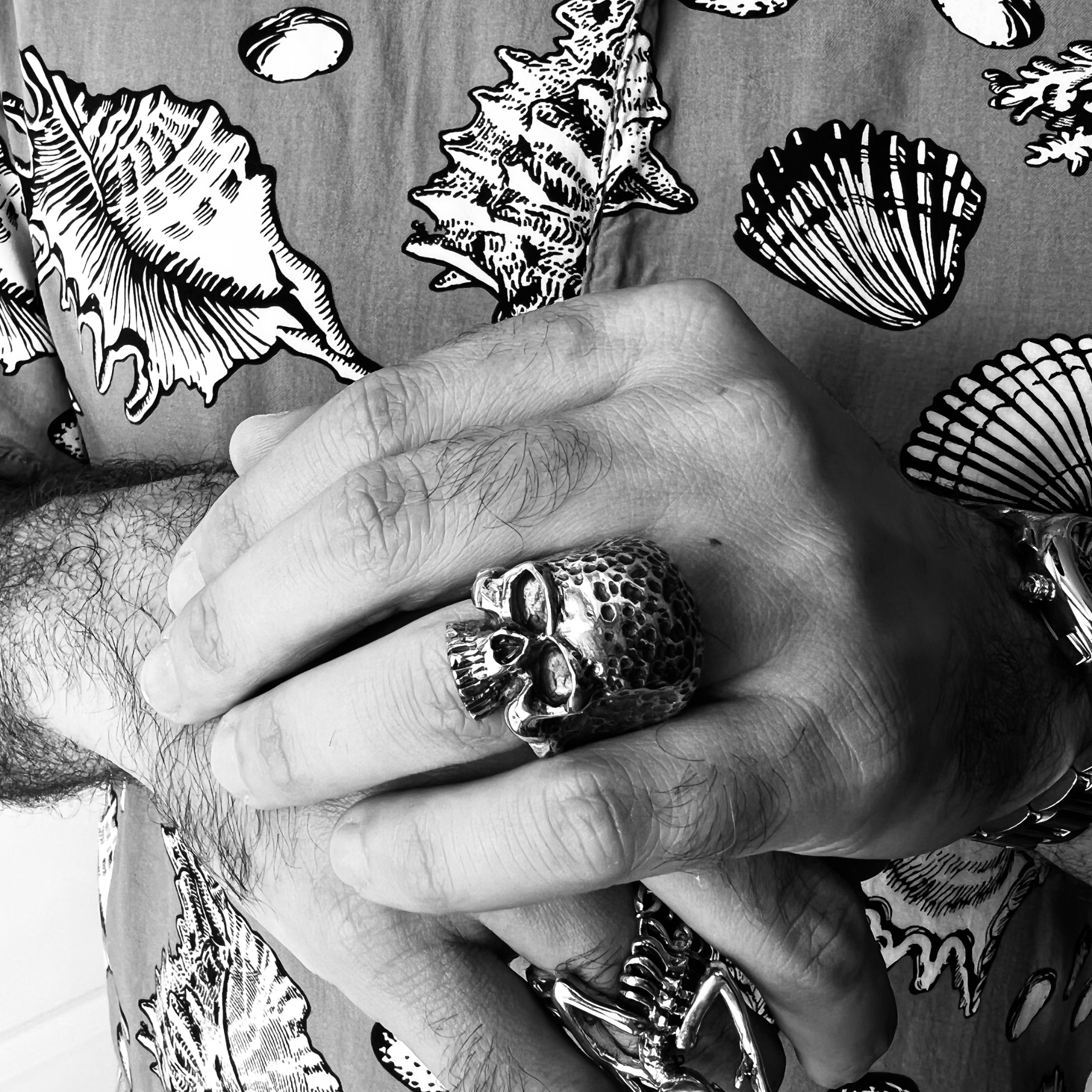 Sterling Silver Textured Skull Ring Ssr0063 Wholesale Jewelry