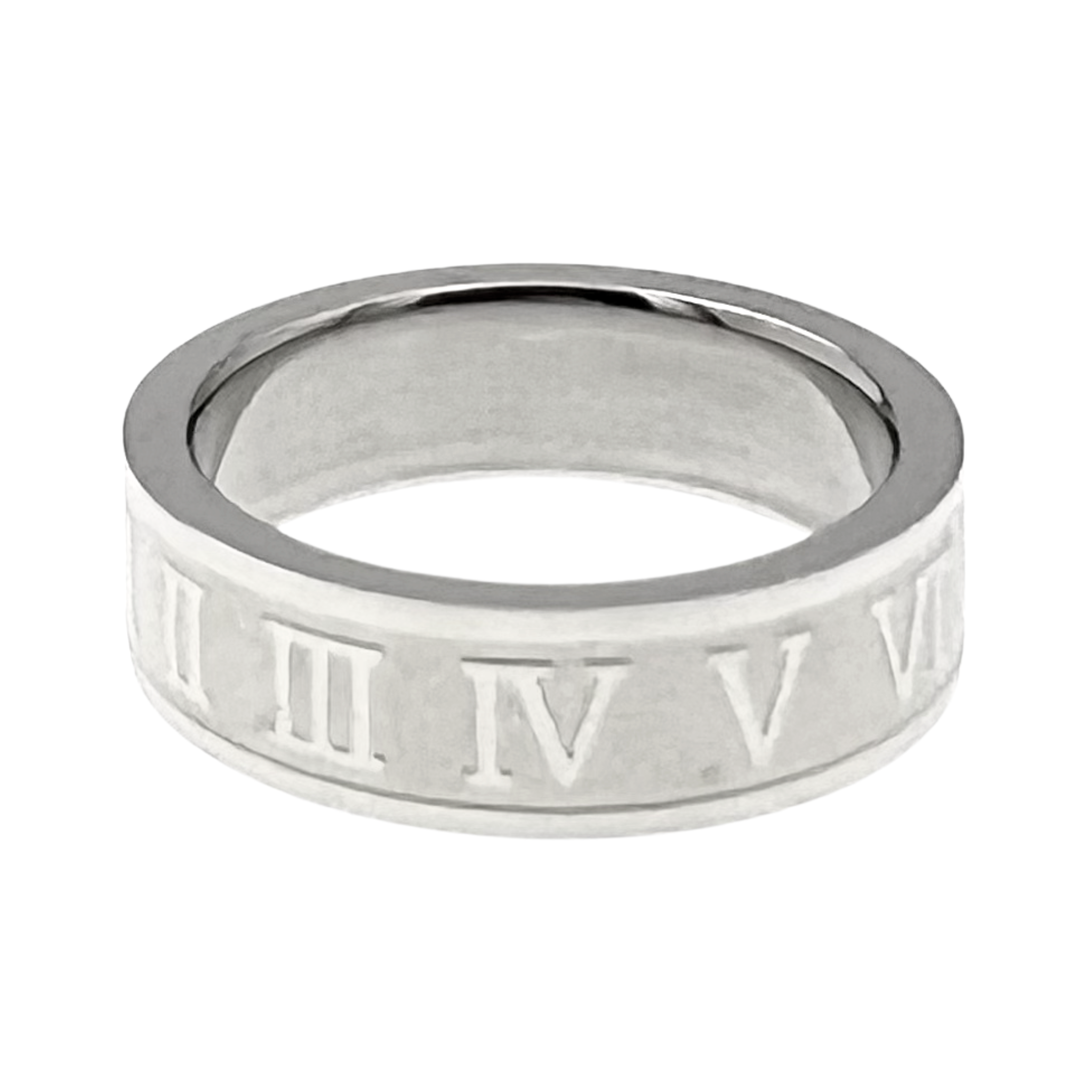 Stainless Steel Roman Numeral Ring NCZ0148