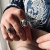 Sterling Silver Skull Tearing Through Ring / SSR0012