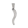 Small Italian Horn "Cornicello" Stainless Steel Pendant / PDJ5002-stainless steel good for jewelry- stainless steel jewelry for women- womens stainless steel jewelry- stainless steel cleaner for jewelry- stainless steel jewelry wire