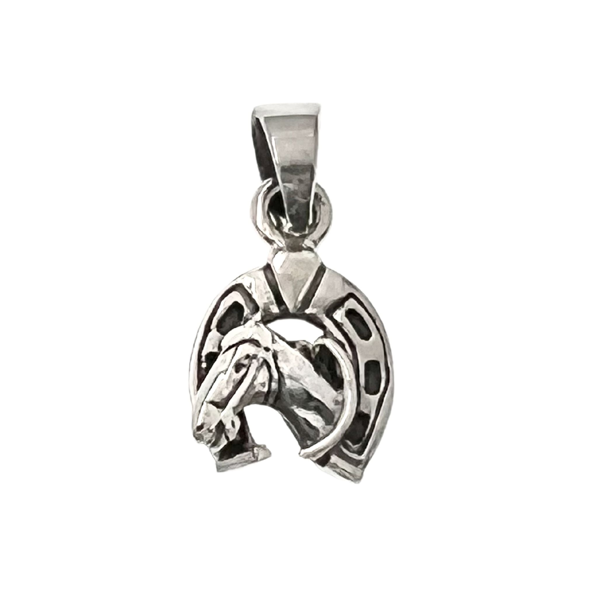 Sterling Silver Horse And Horseshoe Pendant / SSP0154