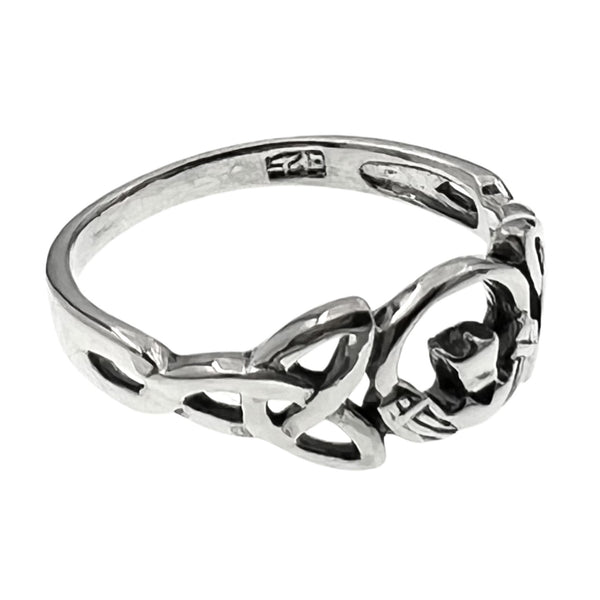 Sterling Silver Celtic Claddagh Ring / SSR0078
