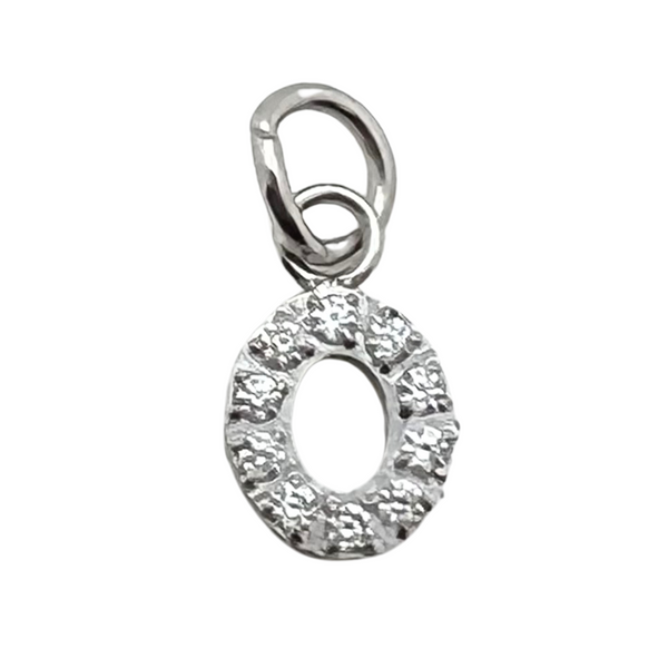 Pendant Stainless Steel Pave Set CZ Letter Charms Pdc9020 W Wholesale Jewelry Website Unisex