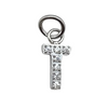 Stainless Steel Pave Set CZ Initial Letter Charms / PDC9020