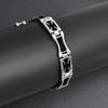 Stainless Steel And Black Maltese Cross Bracelet / BRJ0003