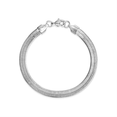 Stainless Steel Herringbone Chain Bracelet 