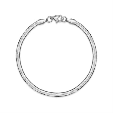 Stainless Steel Herringbone Chain Bracelet 