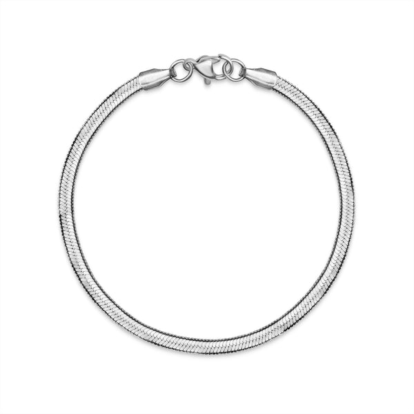 Stainless Steel Herringbone Chain Bracelet 