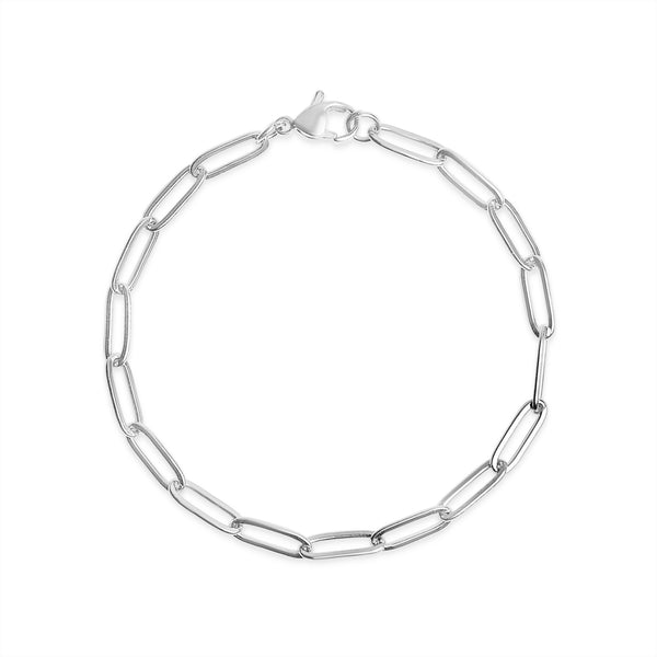 Stainless Steel Paperclip Chain Bracelet
