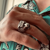 Stainless Steel Snarling Tiger Ring / SCR4037