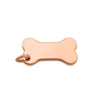 Wholesale Stainless Steel Dog Bone Pendant Charm Stamping Engraving Rose Gold